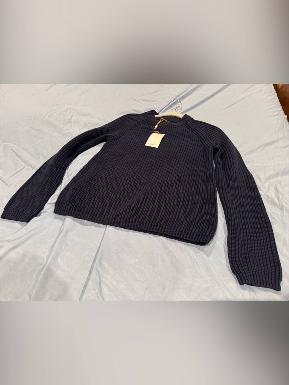 Quince Navy Ribbed Sweater - Picture 3 of 5